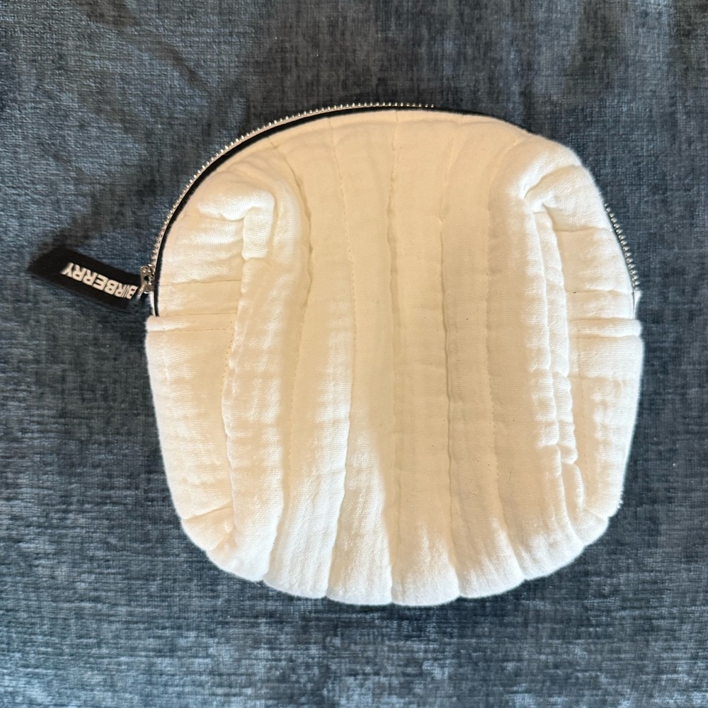 Burberry Small Ivory Quilted Cosmetic Bag